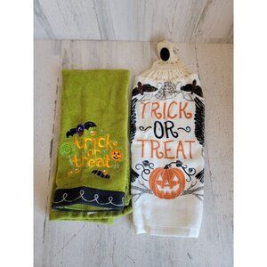 Halloween trick or treat kitchen‎ towel set unique cute home decor bat